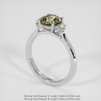1.65 Ct. Bi Color Sapphire Ring, 18K White Gold 2