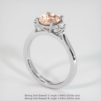 1.77 Ct. Sapphire Ring, 18K White Gold 2