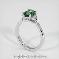 2.00 Ct. Sapphire Ring, 18K White Gold 2