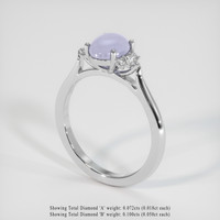 3.27 Ct. Bluish Purple Sapphire Ring, 18K White Gold 2