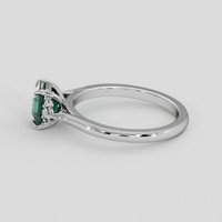 1.29 Ct. Bluish Green Sapphire Ring, 18K White Gold 4