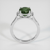 2.14 Ct. Green Sapphire Ring, 18K White Gold 3