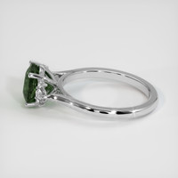 2.14 Ct. Green Sapphire Ring, 18K White Gold 4