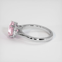 3.05 Ct. Pink Sapphire Ring, 18K White Gold 4