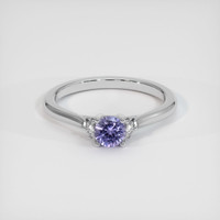 0.43 Ct. Purple Sapphire Ring, 18K White Gold 1