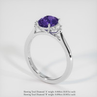 2.08 Ct. Color Change Sapphire Ring, 18K White Gold 2