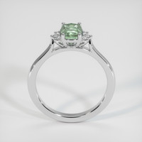 1.10 Ct. Green Sapphire Ring, 18K White Gold 3