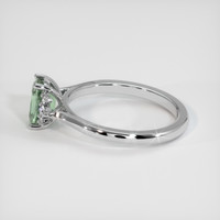 1.10 Ct. Green Sapphire Ring, 18K White Gold 4