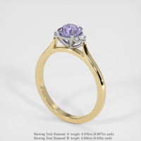 1.26 Ct. Gemstone Ring, 14K White & Yellow 2
