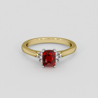 1.01 Ct. Ruby Ring, 14K White & Yellow 1