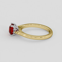 1.01 Ct. Ruby Ring, 14K White & Yellow 4