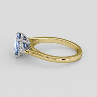 2.51 Ct. Blue Sapphire Ring, 14K White & Yellow 4
