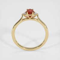0.78 Ct. Orangish Red Ruby Ring, 10K Yellow Gold 3
