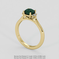 1.23 Ct. Green Sapphire Ring, 10K Yellow Gold 2