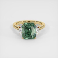 5.15 Ct. Green Sapphire Ring, 10K Yellow Gold 1