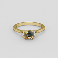 1.12 Ct. Bi Color Sapphire Ring, 10K Yellow Gold 1