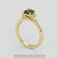 1.12 Ct. Bi Color Sapphire Ring, 10K Yellow Gold 2