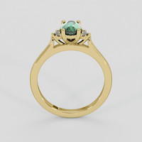 1.13 Ct. Bluish Green Sapphire Ring, 10K Yellow Gold 3