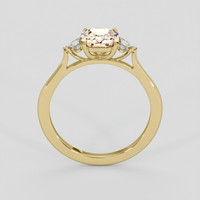 3.02 Ct. Peach Sapphire Ring, 10K Yellow Gold 3