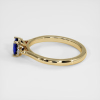 0.55 Ct. Blue Sapphire Ring, 10K Yellow Gold 4