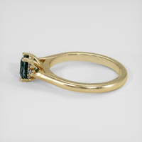 0.77 Ct. Bluish Green Sapphire Ring, 10K Yellow Gold 4