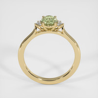 1.11 Ct. Yellowish Green Sapphire Ring, 10K Yellow Gold 3