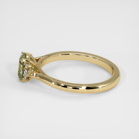 1.11 Ct. Yellowish Green Sapphire Ring, 10K Yellow Gold 4