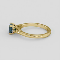 1.03 Ct. Bluish Green Sapphire Ring, 10K Yellow Gold 4