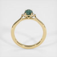 1.09 Ct. Greenish Blue Sapphire Ring, 10K Yellow Gold 3