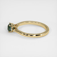 1.09 Ct. Greenish Blue Sapphire Ring, 10K Yellow Gold 4