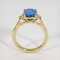 2.68 Ct. Greenish Blue Sapphire Ring, 14K Yellow Gold 3