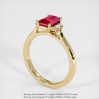 1.32 Ct. Ruby Ring, 14K Yellow Gold 2