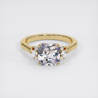 2.74 Ct. Bluish Grey Sapphire Ring, 14K Yellow Gold 1