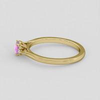 0.56 Ct. Pink Sapphire Ring, 14K Yellow Gold 4