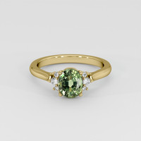1.73 Ct. Green Sapphire Ring, 14K Yellow Gold 1