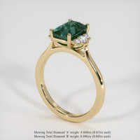 2.65 Ct. Green Sapphire Ring, 14K Yellow Gold 2