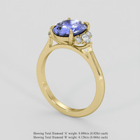 2.51 Ct. Blue Sapphire Ring, 14K Yellow Gold 2