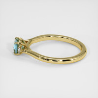 0.61 Ct. Bluish Green Sapphire Ring, 14K Yellow Gold 4
