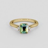 1.01 Ct. Bi Color Sapphire Ring, 14K Yellow Gold 1