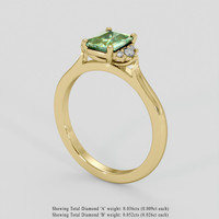 1.01 Ct. Bi Color Sapphire Ring, 14K Yellow Gold 2
