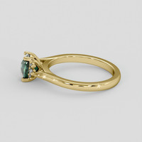 1.13 Ct. Bluish Green Sapphire Ring, 14K Yellow Gold 4