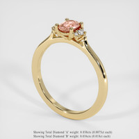 0.57 Ct. Sapphire Ring, 14K Yellow Gold 2