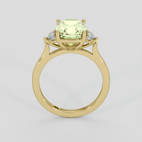 2.88 Ct. Yellowish Green Sapphire Ring, 14K Yellow Gold 3