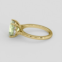 2.88 Ct. Yellowish Green Sapphire Ring, 14K Yellow Gold 4