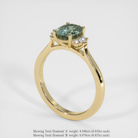 1.48 Ct. Sapphire Ring, 14K Yellow Gold 2