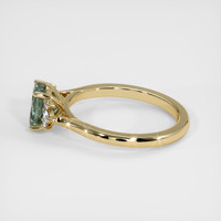 1.48 Ct. Bluish Green Sapphire Ring, 14K Yellow Gold 4