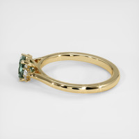0.73 Ct. Greyish Blue Sapphire Ring, 14K Yellow Gold 4