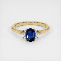 1.03 Ct. Sapphire Ring, 18K Yellow Gold 1