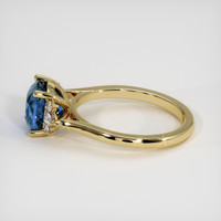 2.68 Ct. Greenish Blue Sapphire Ring, 18K Yellow Gold 4