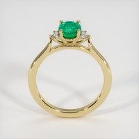 0.74 Ct. Emerald Ring, 18K Yellow Gold 3